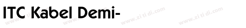 ITC Kabel Demi字体转换